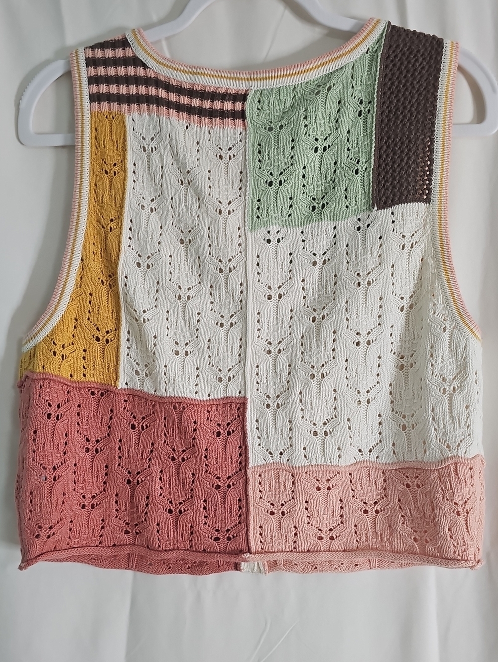 American Eagle Outfitters Pastel Stripe Knit Button Vest - Picture 4 of 7